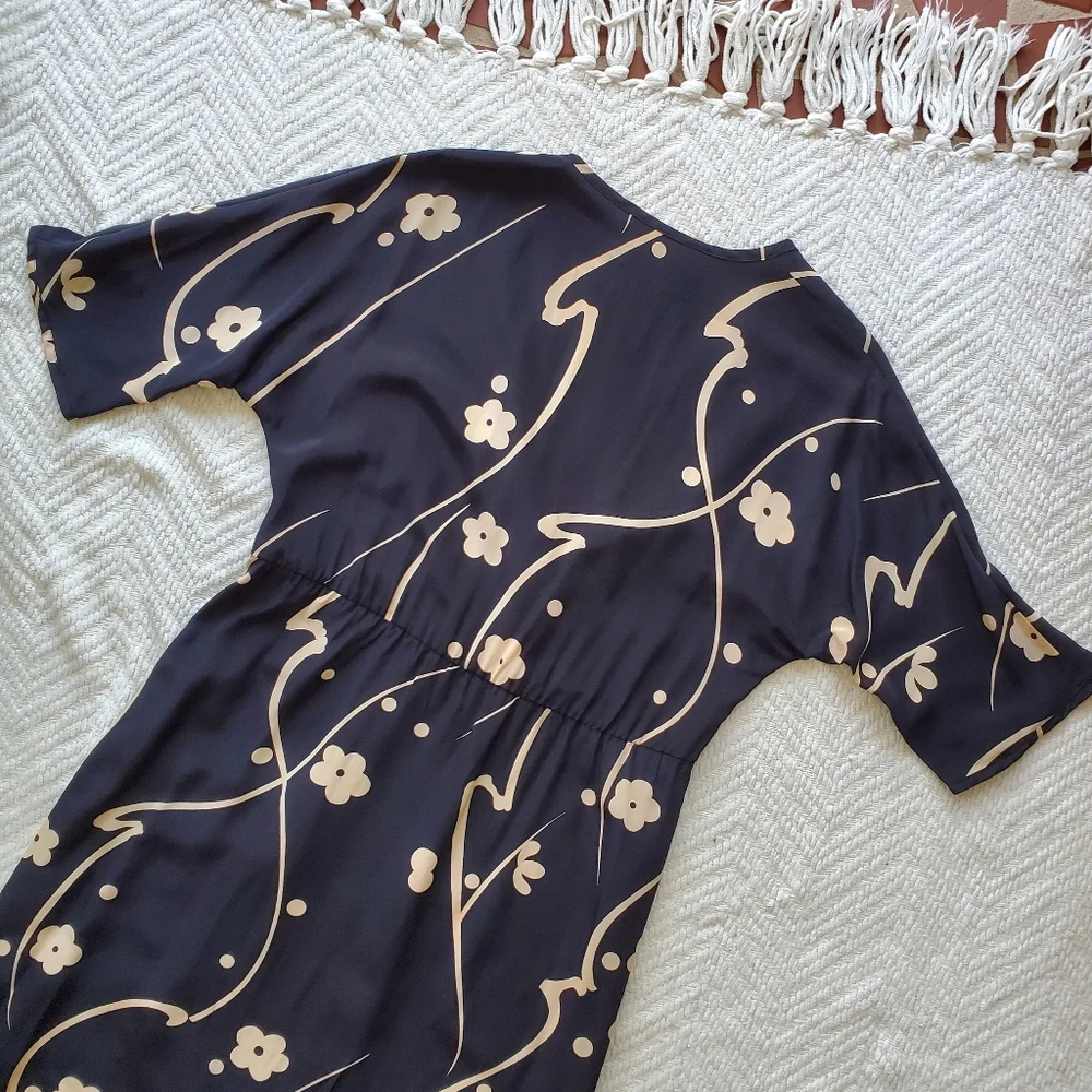 Vintage Robert Janan 100% Silk Saks Fifth Avenue Cocktail Dress - Picture 9 of 15